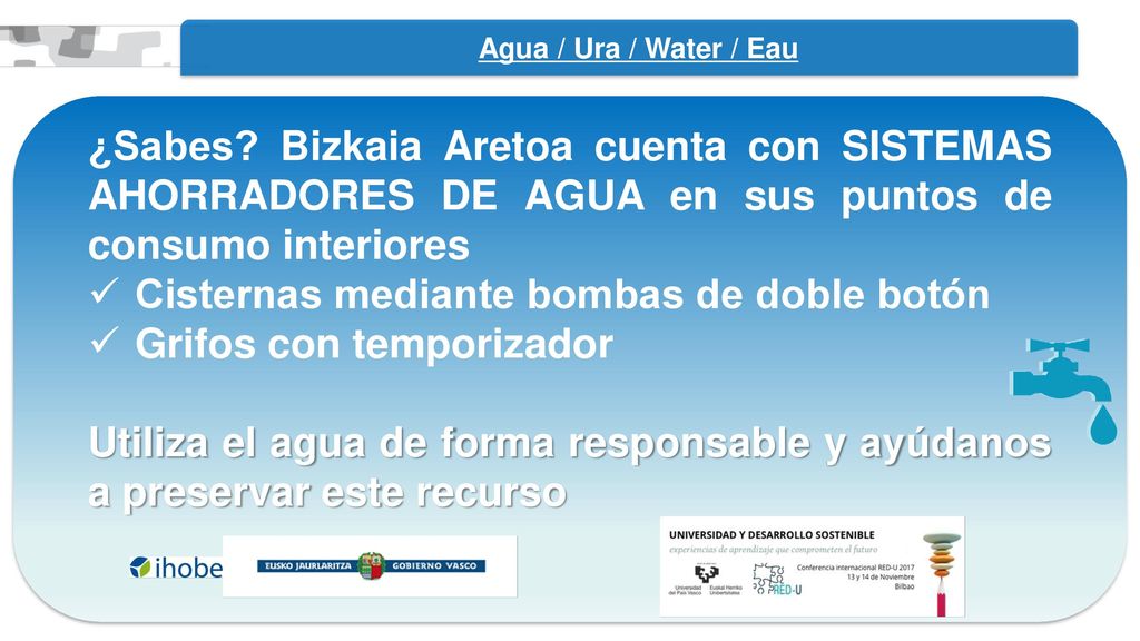 Cisternas mediante bombas de doble botón Grifos con temporizador