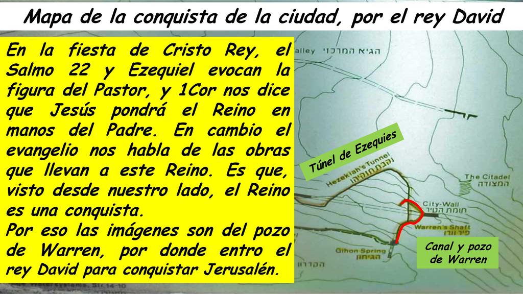 Mapa de la conquista de la ciudad, por el rey David