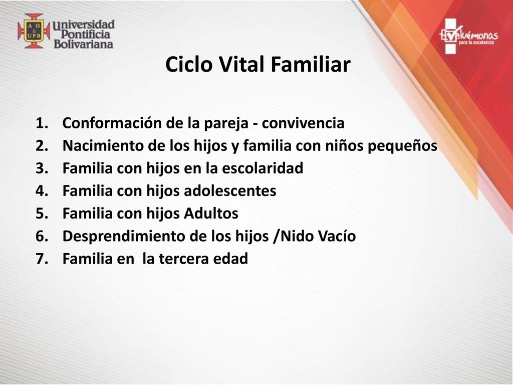 Ciclo Vital Familiar Conformación de la pareja - convivencia