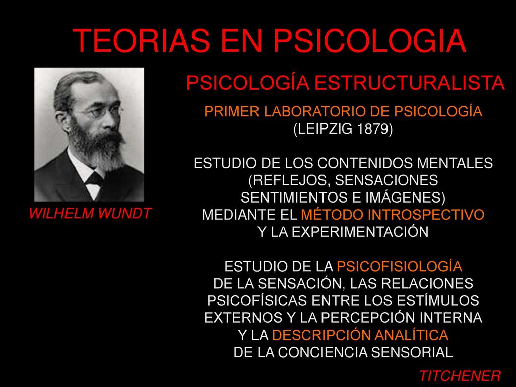 TEORIAS EN PSICOLOGIA PSICOLOGÍA ESTRUCTURALISTA