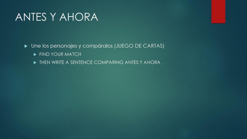 ANTES Y AHORA Une los personajes y compáralos (JUEGO DE CARTAS)