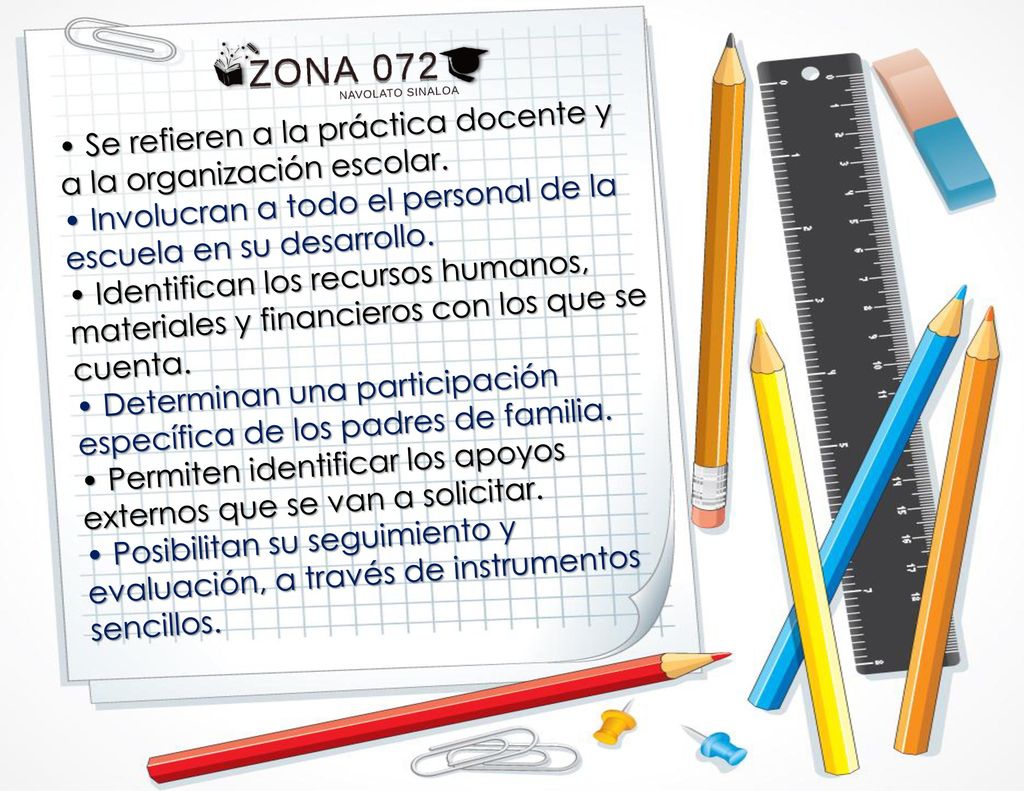Tabla • Se refieren a la práctica docente y a la organización escolar.