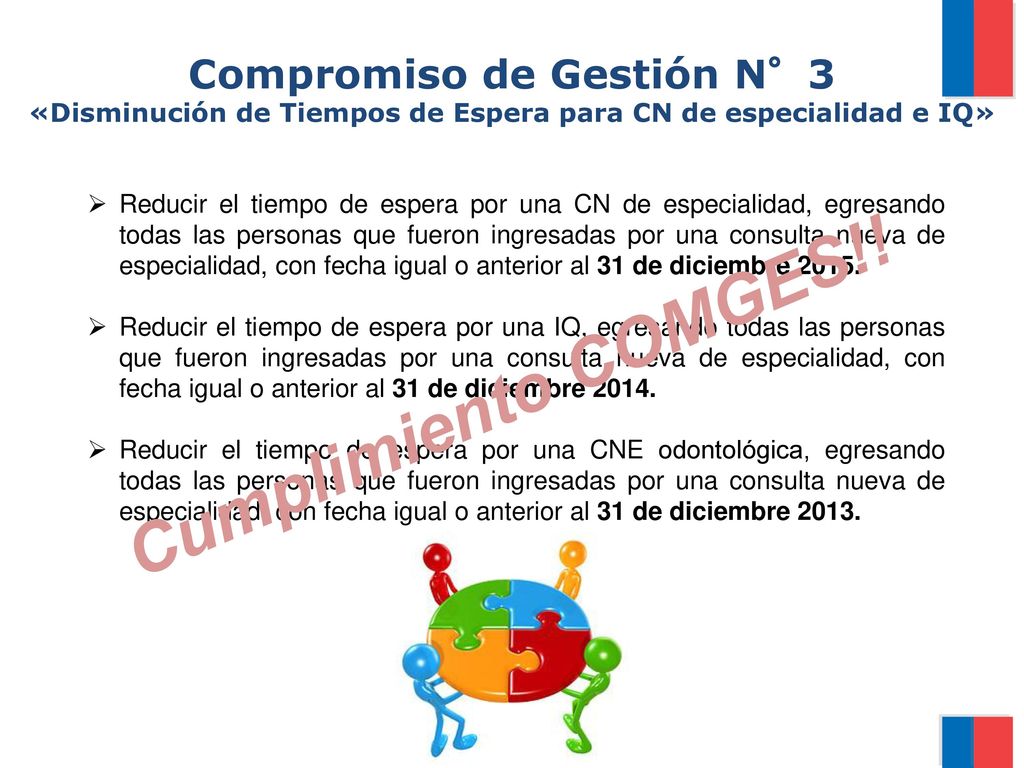 Compromiso de Gestión N°3 «Disminución de Tiempos de Espera para CN de especialidad e IQ»