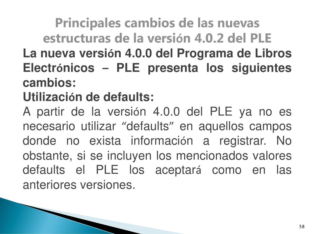 Principales cambios de las nuevas estructuras de la versión 4