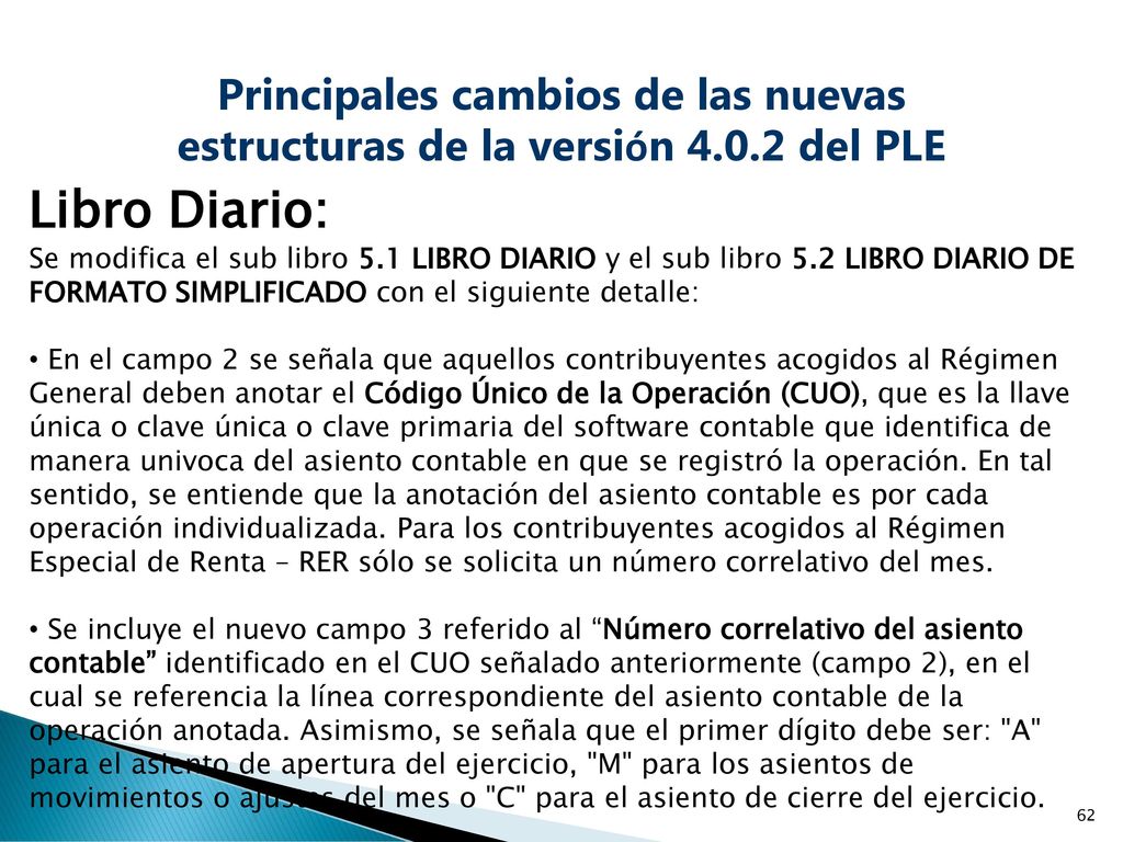 Principales cambios de las nuevas estructuras de la versión 4