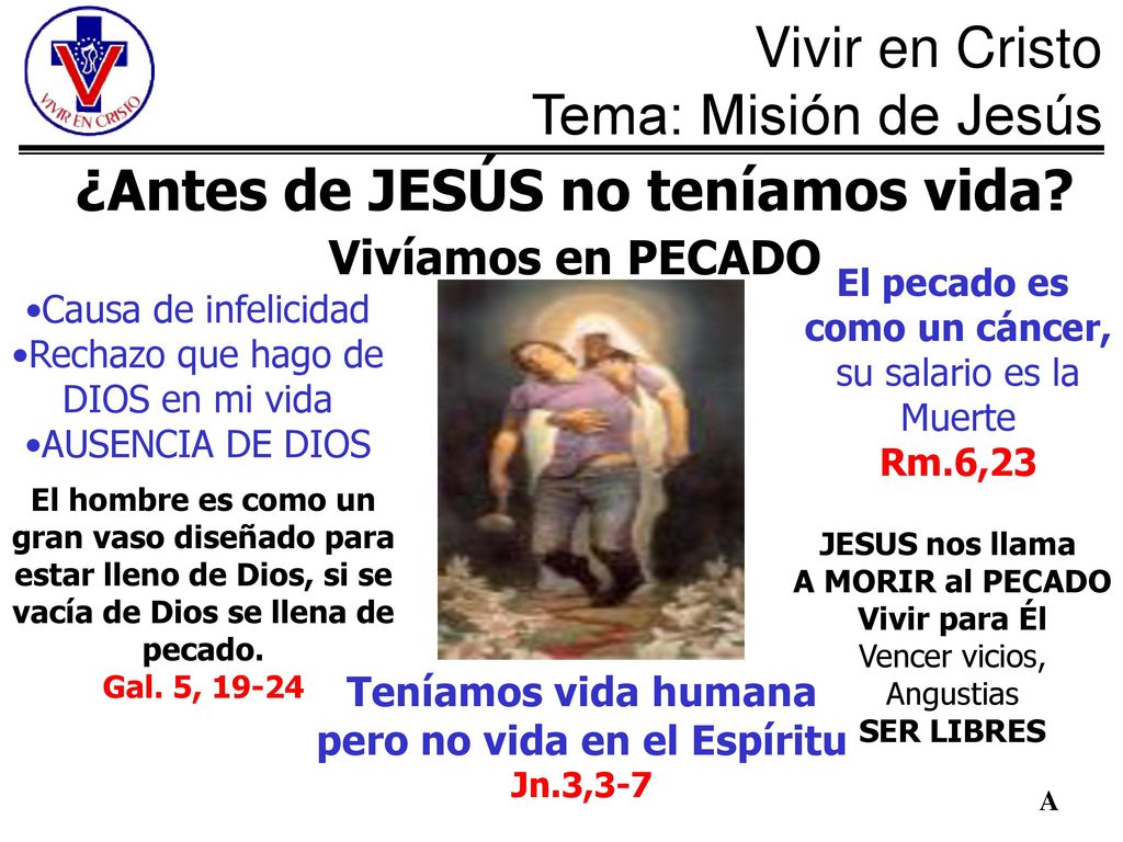 ¿Antes de JESÚS no teníamos vida pero no vida en el Espíritu