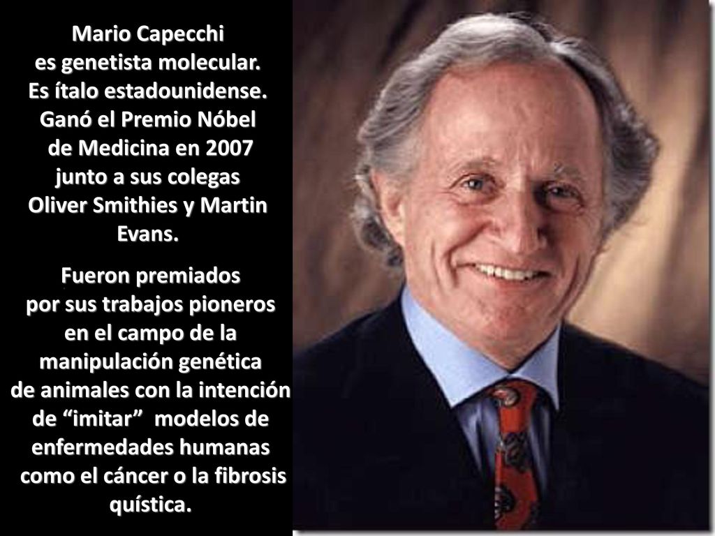 es genetista molecular. Es ítalo estadounidense. Ganó el Premio Nóbel
