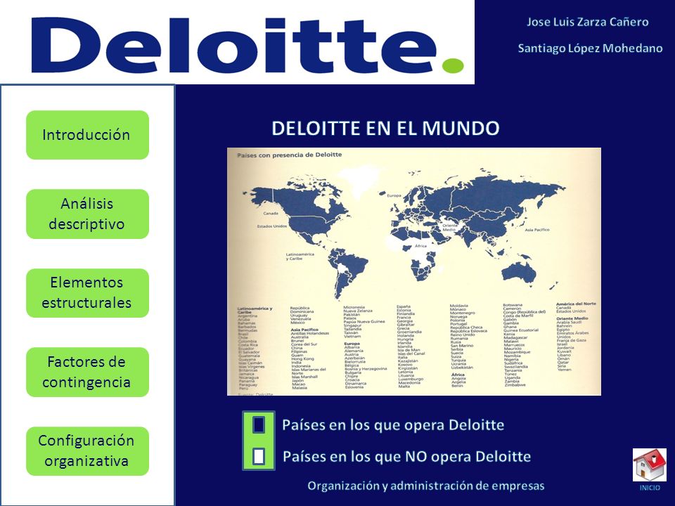Países en los que opera Deloitte Países en los que NO opera Deloitte