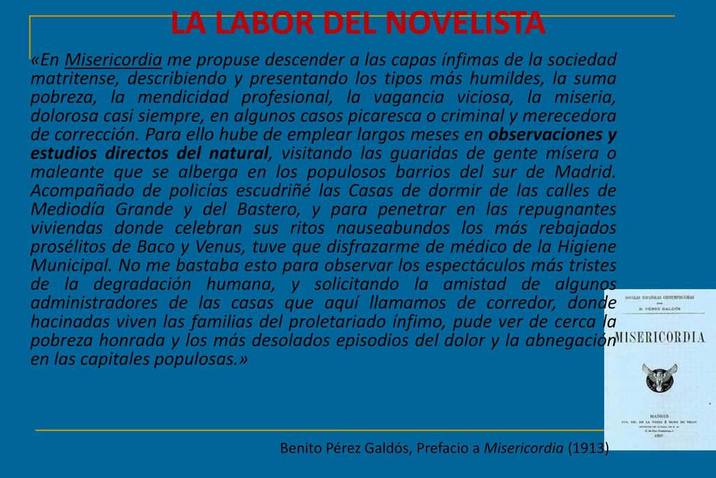LA LABOR DEL NOVELISTA