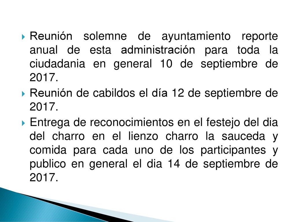 Reunión solemne de ayuntamiento reporte anual de esta administración para toda la ciudadania en general 10 de septiembre de 2017.