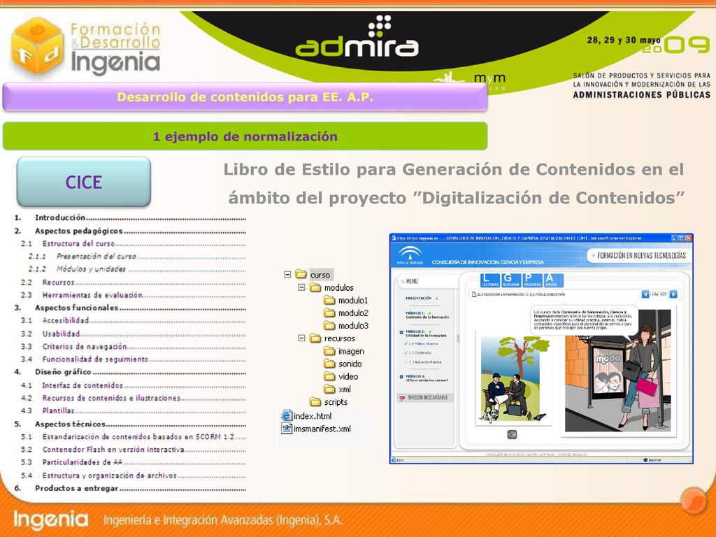 Desarrollo de contenidos para EE. A.P. 1 ejemplo de normalización