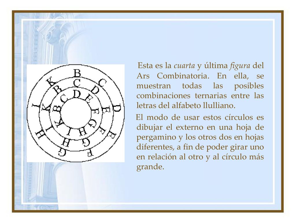 Esta es la cuarta y última figura del Ars Combinatoria
