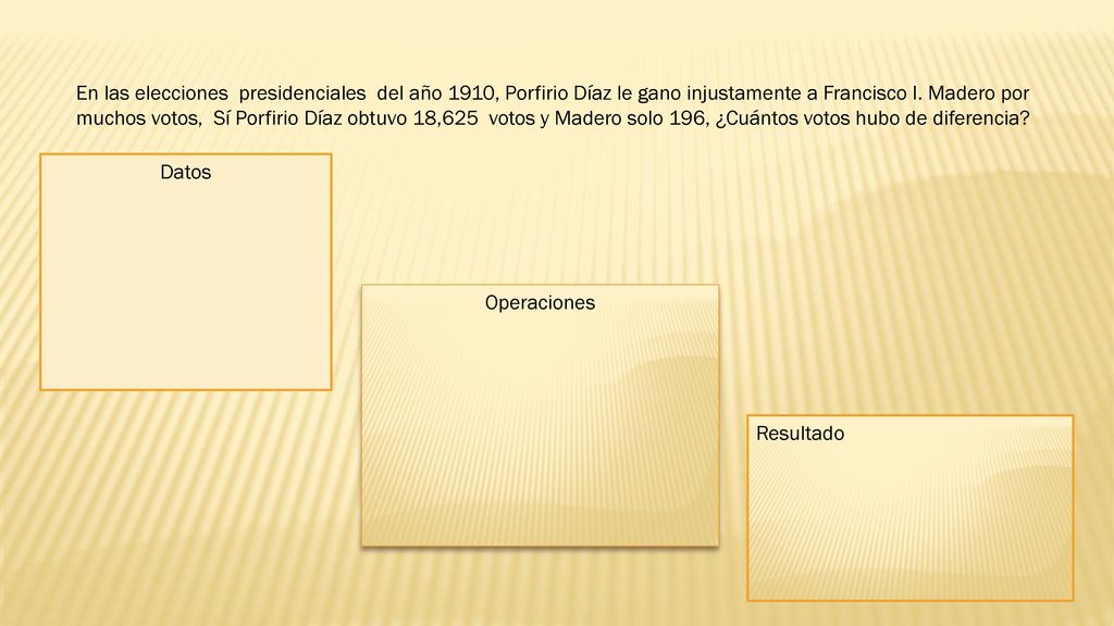 En las elecciones presidenciales del año 1910, Porfirio Díaz le gano injustamente a Francisco I. Madero por muchos votos, Sí Porfirio Díaz obtuvo 18,625 votos y Madero solo 196, ¿Cuántos votos hubo de diferencia