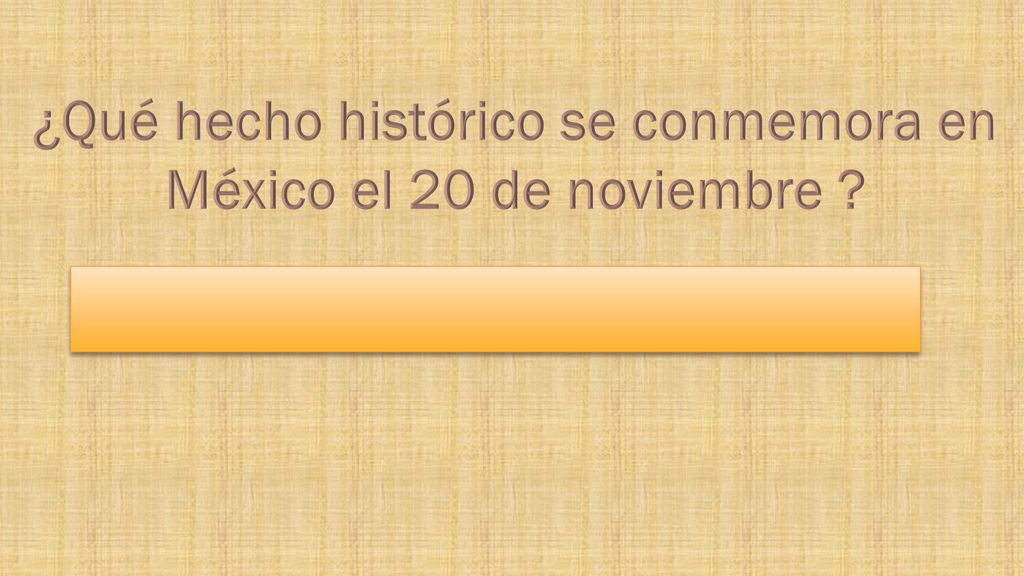 ¿Qué hecho histórico se conmemora en México el 20 de noviembre