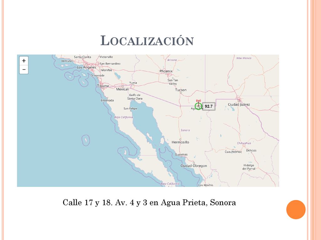 Localización Calle 17 y 18. Av. 4 y 3 en Agua Prieta, Sonora