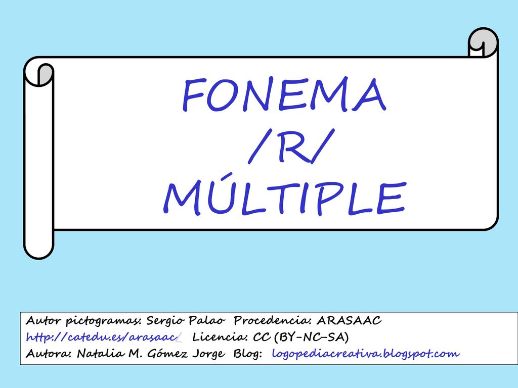 FONEMA /R/ MÚLTIPLE. Autor pictogramas: Sergio Palao Procedencia: ARASAAC.   Licencia: CC (BY-NC-SA)