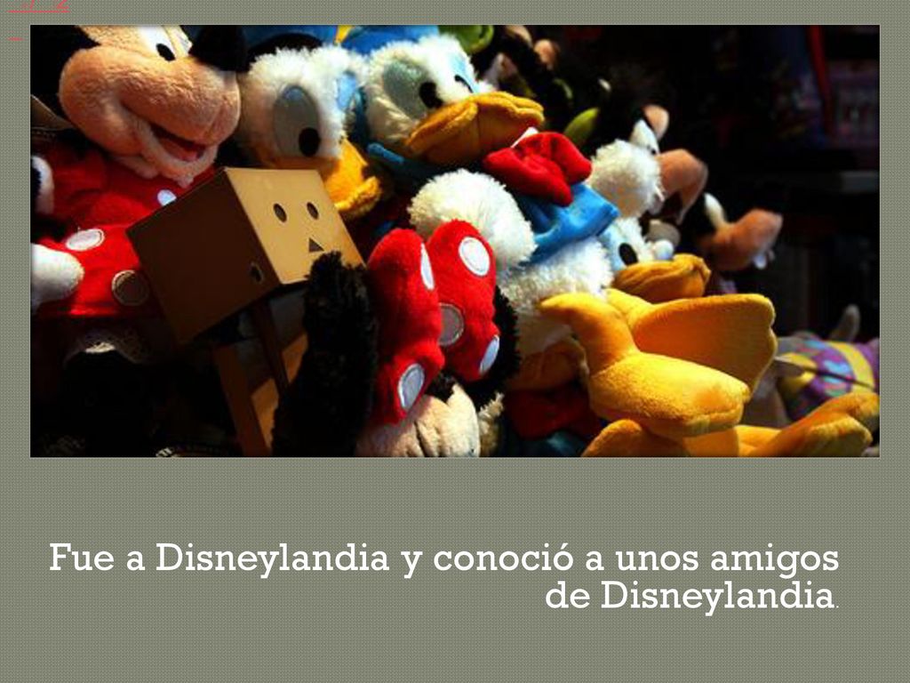 Fue a Disneylandia y conoció a unos amigos de Disneylandia.