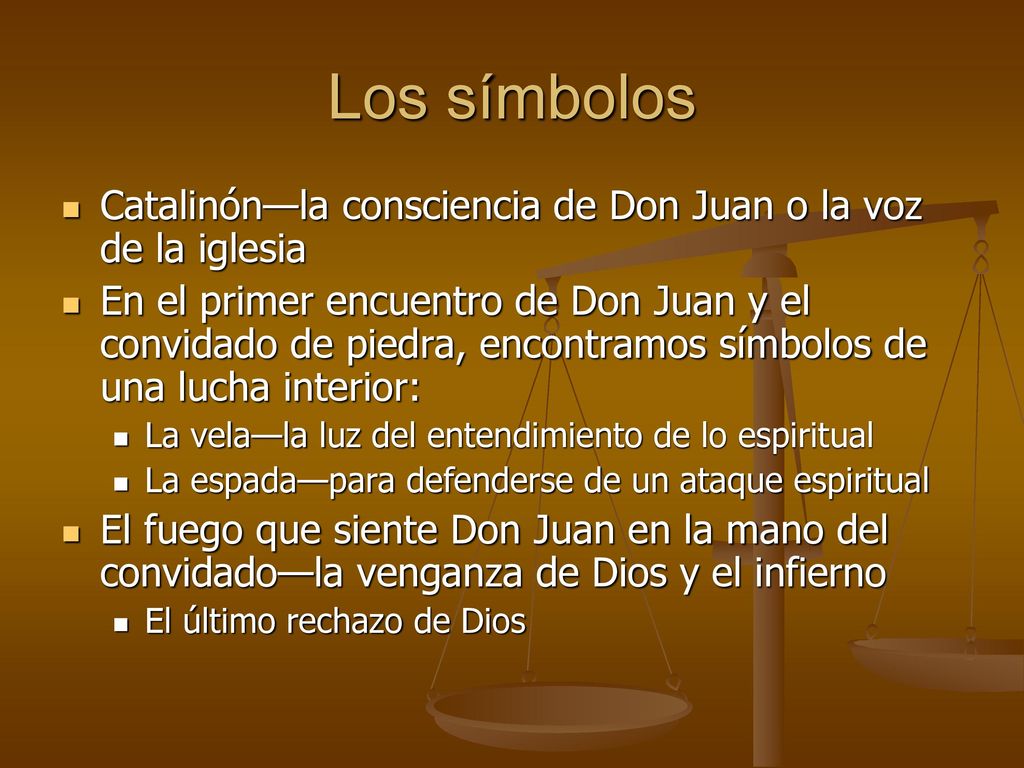 Los símbolos Catalinón—la consciencia de Don Juan o la voz de la iglesia.