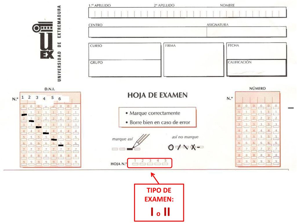 TIPO DE EXAMEN: I o II