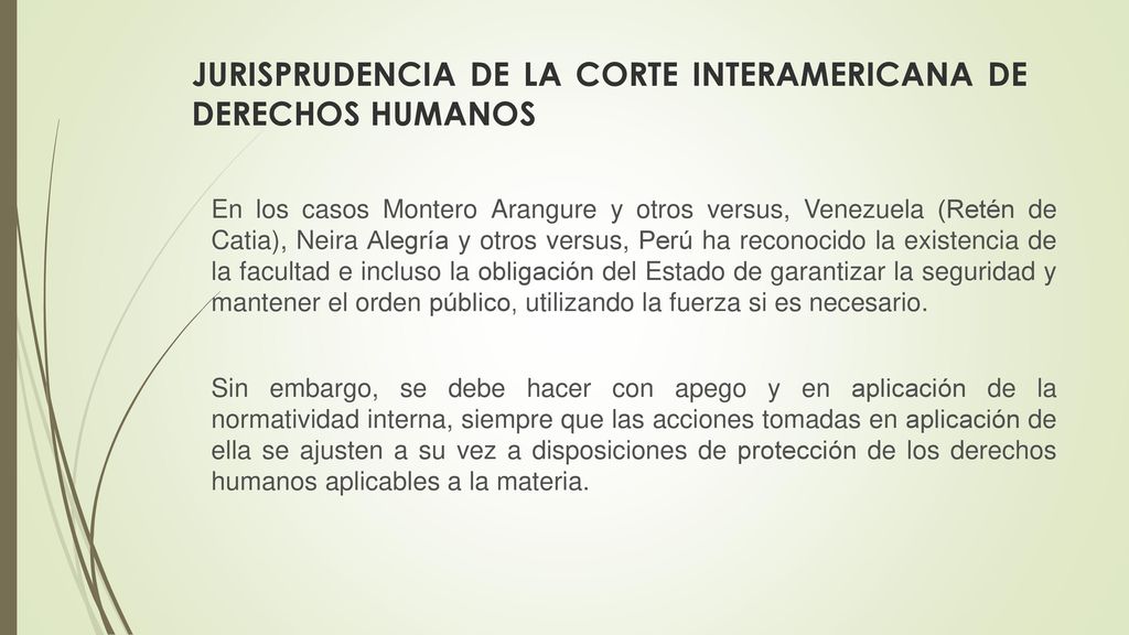 JURISPRUDENCIA DE LA CORTE INTERAMERICANA DE DERECHOS HUMANOS