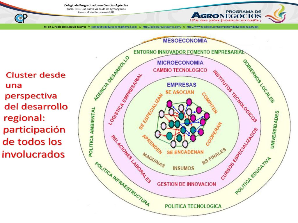 Cluster desde una perspectiva del desarrollo regional: participación de todos los involucrados