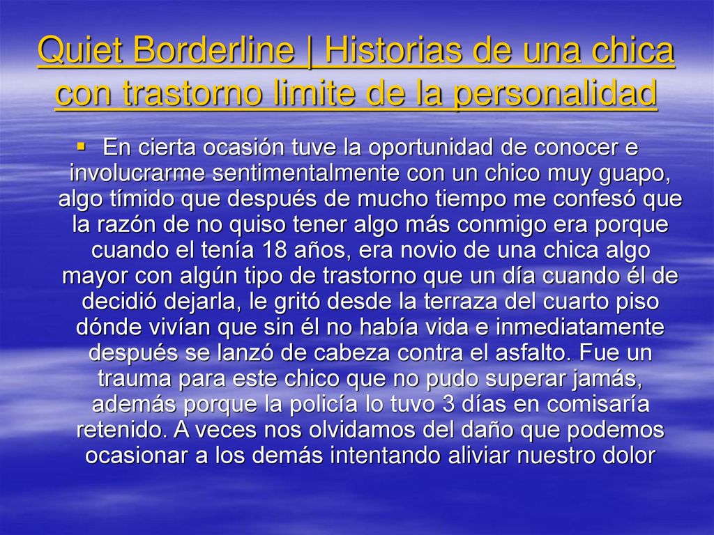 Quiet Borderline | Historias de una chica con trastorno limite de la personalidad