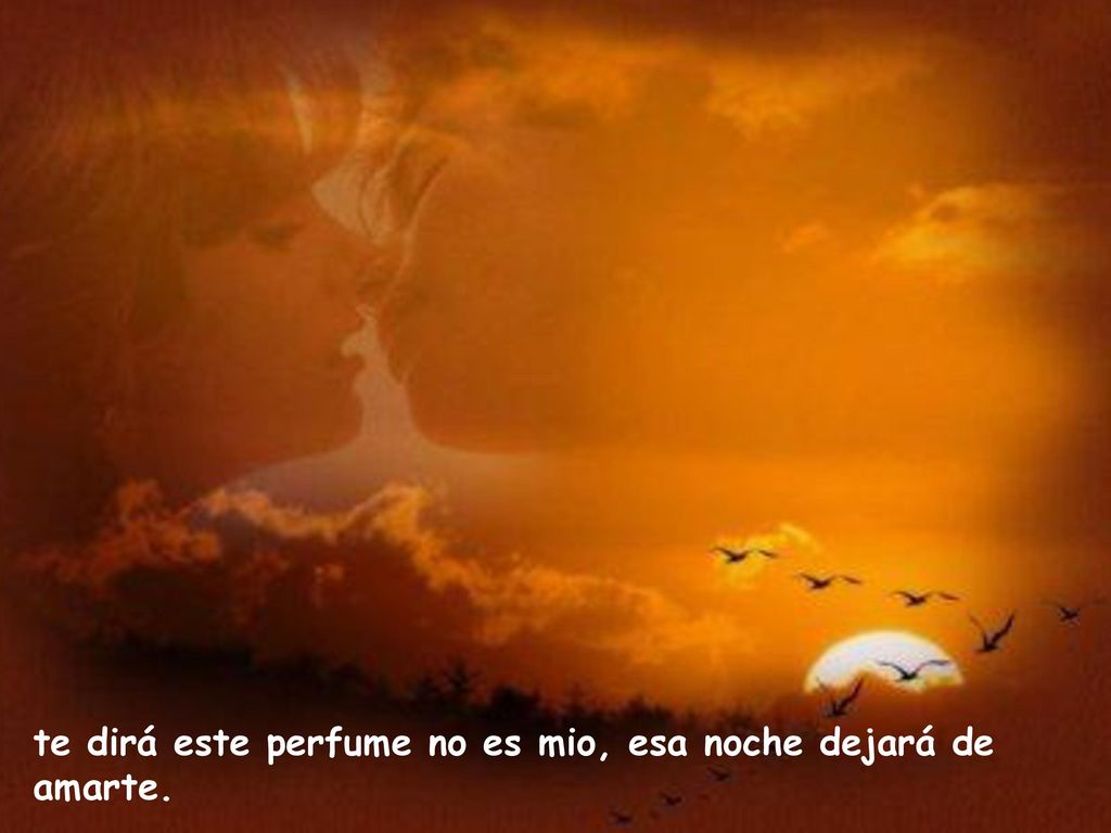 te dirá este perfume no es mio, esa noche dejará de amarte.