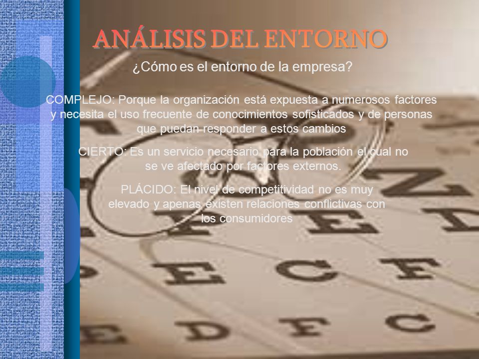 ANÁLISIS DEL ENTORNO ¿Cómo es el entorno de la empresa