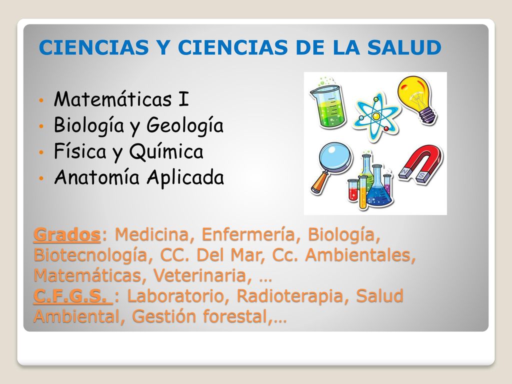 CIENCIAS Y CIENCIAS DE LA SALUD Matemáticas I Biología y Geología