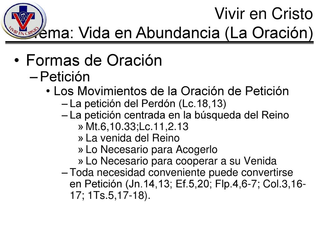 Formas de Oración Petición Los Movimientos de la Oración de Petición