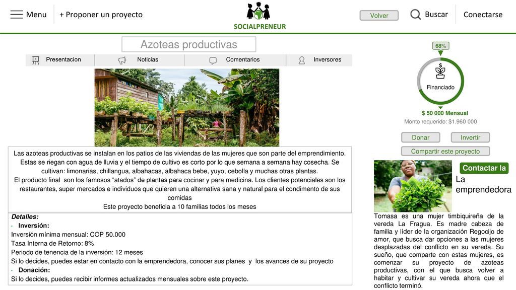 Azoteas productivas Buscar Menu Conectarse + Proponer un proyecto
