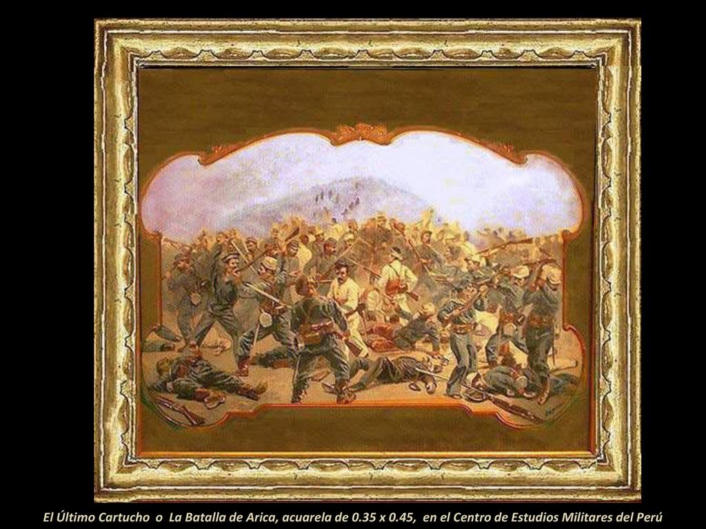 El Último Cartucho o La Batalla de Arica, acuarela de x 0