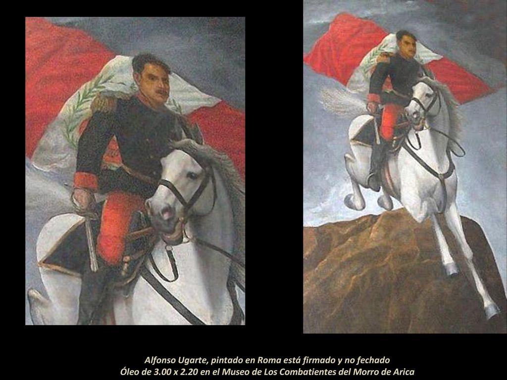 Alfonso Ugarte, pintado en Roma está firmado y no fechado