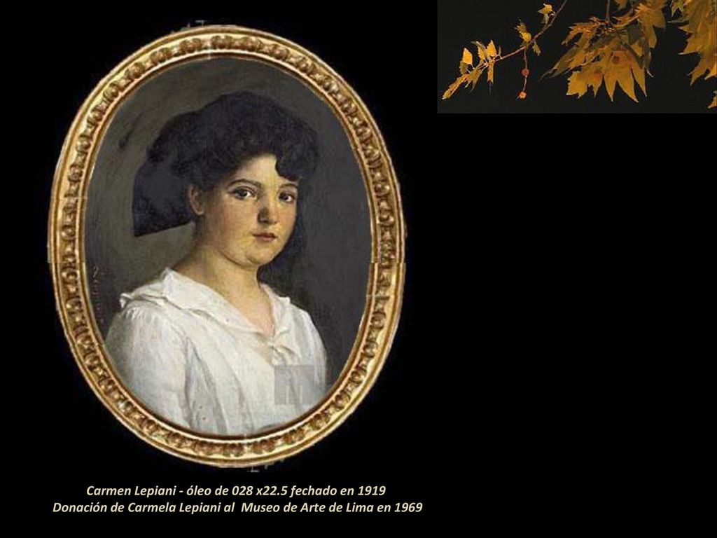 Carmen Lepiani - óleo de 028 x22.5 fechado en 1919