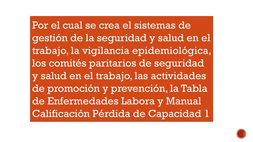 Por el cual se crea el sistemas de gestión de la seguridad y salud en el