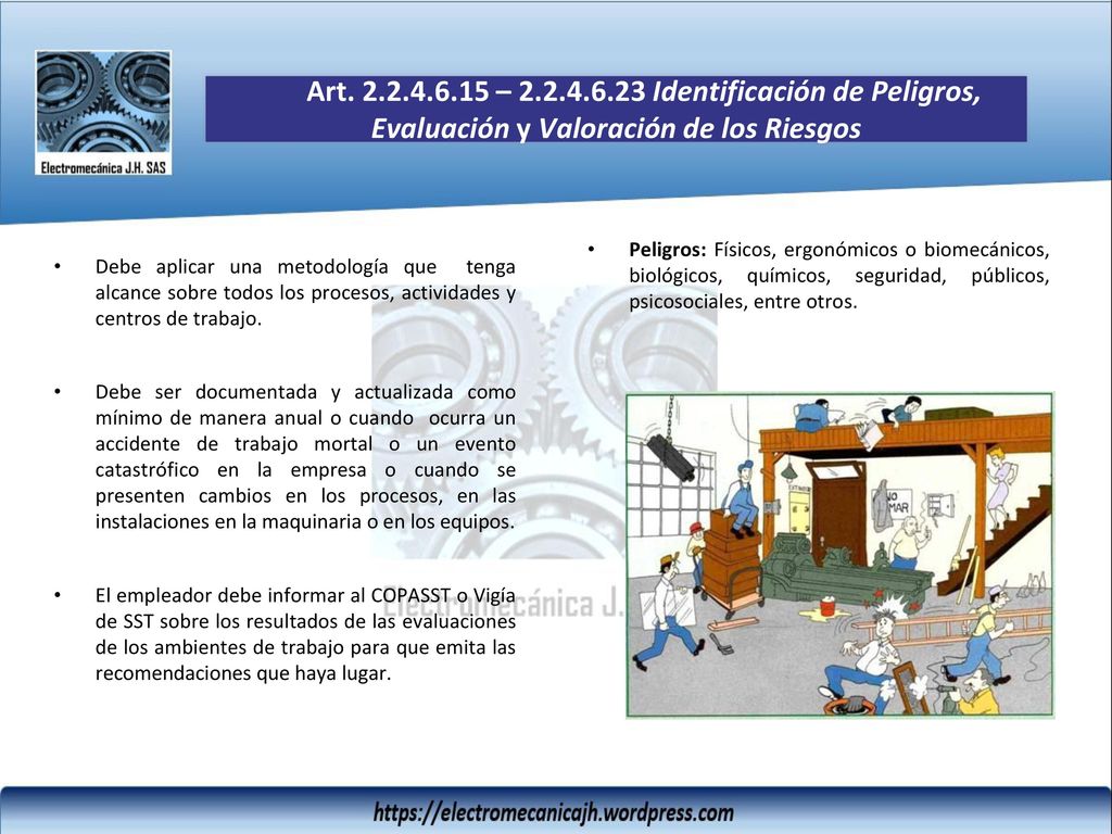 Art – Identificación de Peligros, Evaluación y Valoración de los Riesgos
