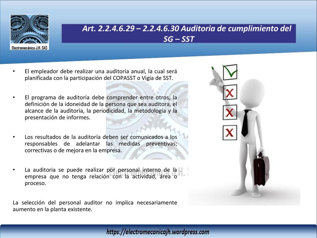 Art – Auditoria de cumplimiento del SG – SST