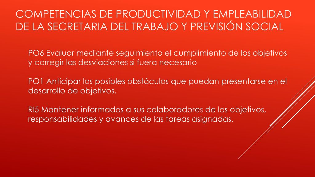 Competencias de productividad y empleabilidad de la secretaria del trabajo y previsión social