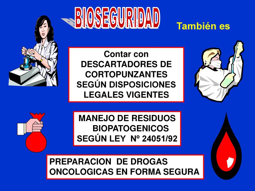 BIOSEGURIDAD También es Contar con DESCARTADORES DE CORTOPUNZANTES