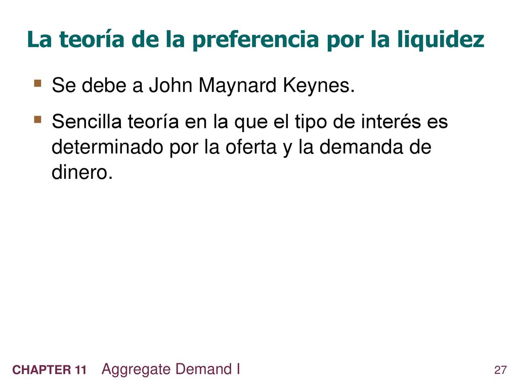 La teoría de la preferencia por la liquidez