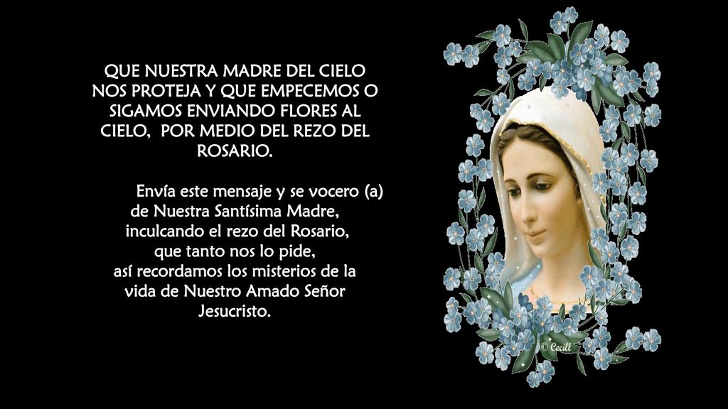 QUE NUESTRA MADRE DEL CIELO NOS PROTEJA Y QUE EMPECEMOS O