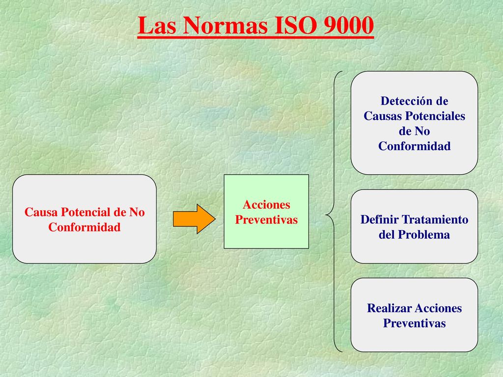 Las Normas ISO 9000 Detección de Causas Potenciales de No Conformidad