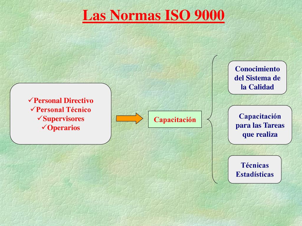 Las Normas ISO 9000 Conocimiento del Sistema de la Calidad