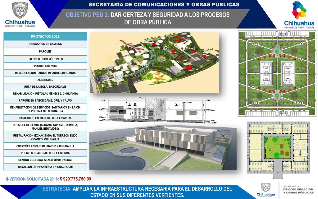 OBJETIVO PED 3: DAR CERTEZA Y SEGURIDAD A LOS PROCESOS DE OBRA PÚBLICA