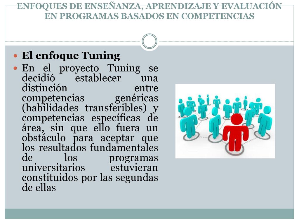 ENFOQUES DE ENSEÑANZA, APRENDIZAJE Y EVALUACIÓN EN PROGRAMAS BASADOS EN COMPETENCIAS