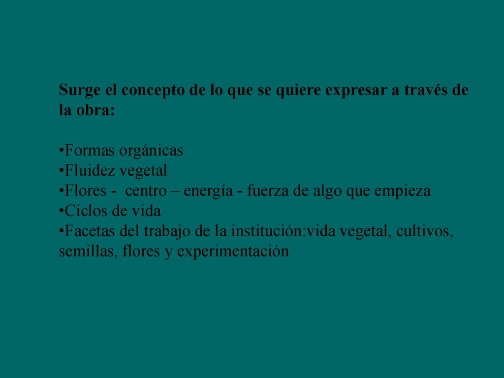 Surge el concepto de lo que se quiere expresar a través de