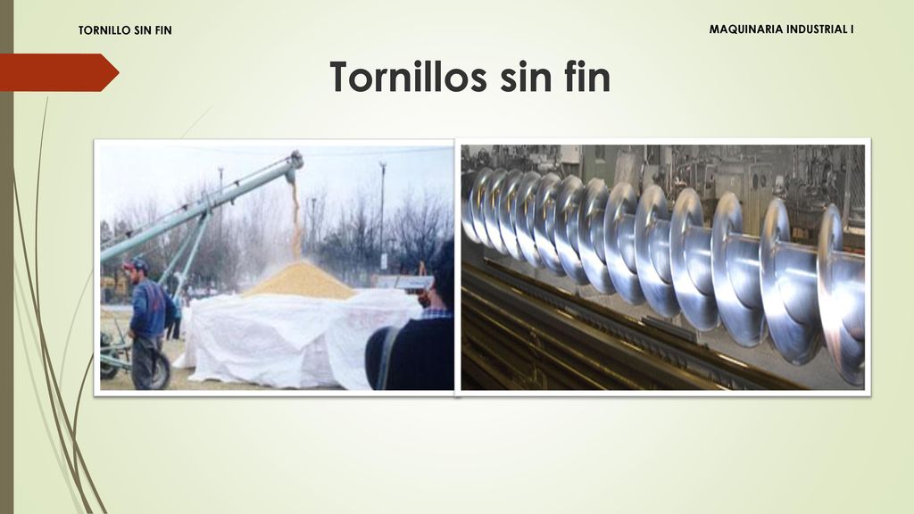 TORNILLO SIN FIN MAQUINARIA INDUSTRIAL I Tornillos sin fin