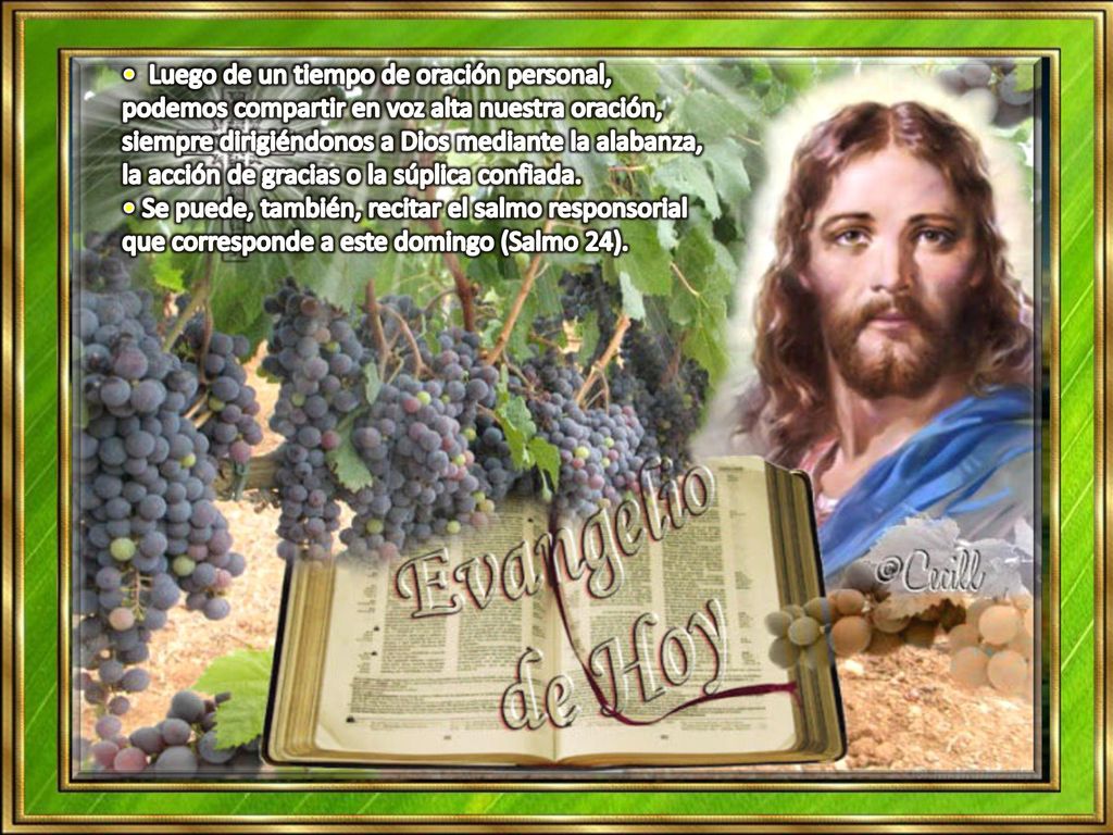 • Luego de un tiempo de oración personal, podemos compartir en voz alta nuestra oración, siempre dirigiéndonos a Dios mediante la alabanza, la acción de gracias o la súplica confiada.