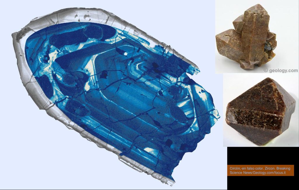 Circón,-en falso color. Zircon. Breaking Science News/Geology
