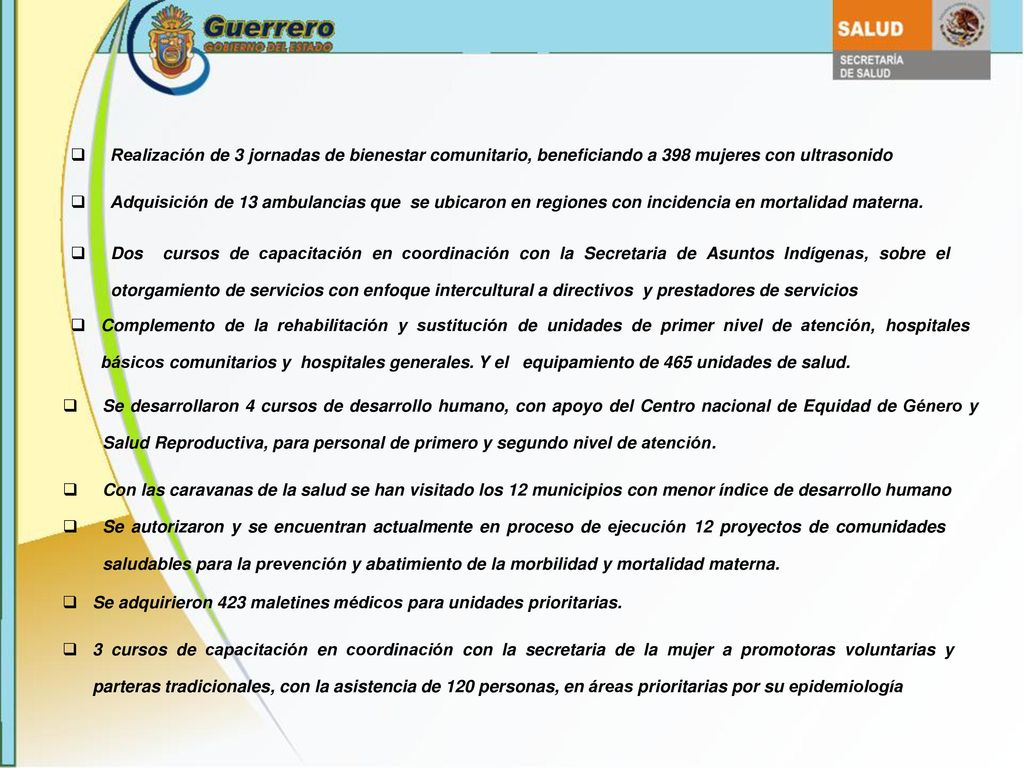 Realización de 3 jornadas de bienestar comunitario, beneficiando a 398 mujeres con ultrasonido